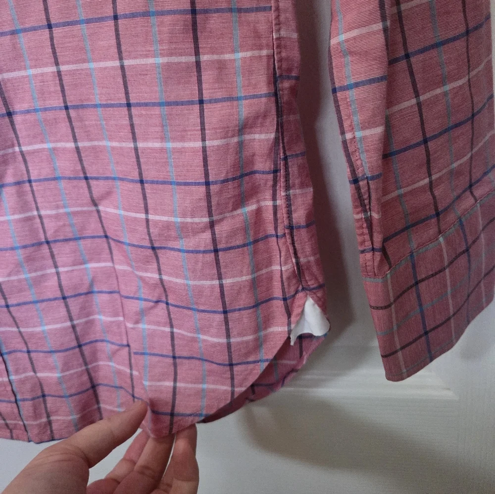 J. Crew Men's Pink Checkered Button Down Shirt Ludlow XS Cotton Preppy
